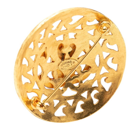 s-l400.jpg CHANEL Vintage Gold Logo Brooch